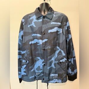 Coach Blue and Gray Camo Jacket